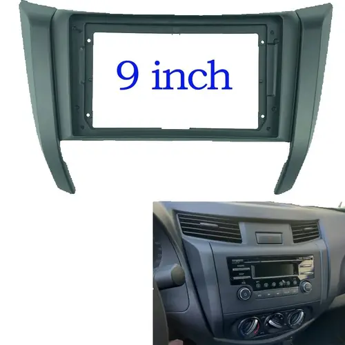 Imagen 1 del producto Marco de Panel de Fascia de plástico de 2 Din, instalación de Radio de coche de 9 pulgadas, DVD, GPS, Mp5, para Nissan Navara NP300 Frontier 2017 + Kit de montaje en tablero