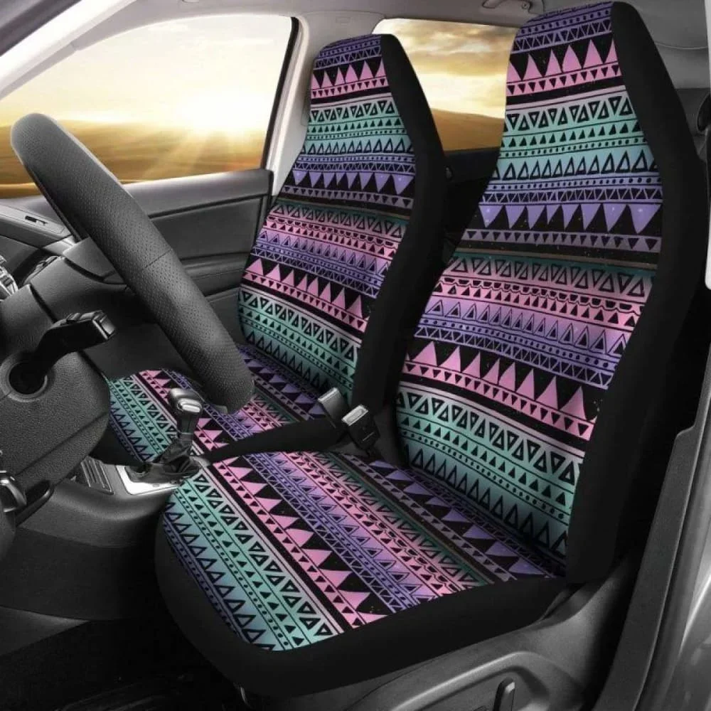 Mexico Aztec Pattern 04 Car Seat Cover 1,Pack of 2 Universal Front Seat Protective Cover