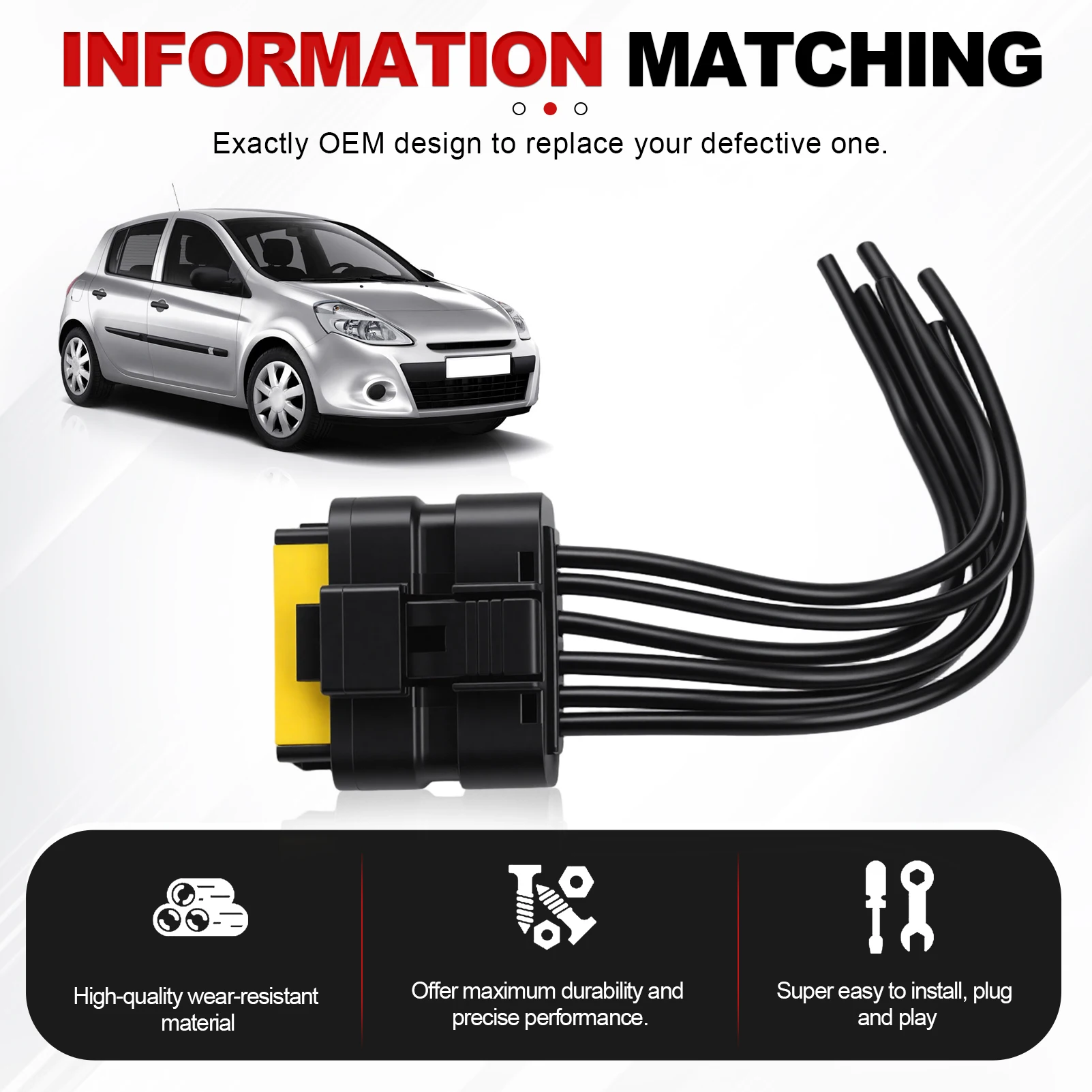 Window Module Motor Wiring Harness Connector 440788 288887 440746 For Renault Megane2 Grand Scenic2 Clio3