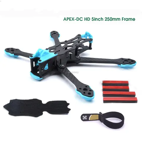 Novo 5 Polegada 250 250mm 5 "fibra de carbono fpv 5 Polegada kit quadro para apexdc apex dc & apex dc hd fpv freestyle rc corrida zangão