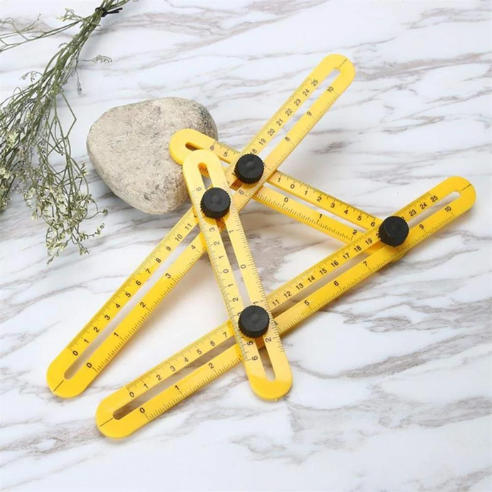 Multifunctional Angle-izer Template Tool Plastic Measuring Four-Sided Ruler Accurate Measurement Tool Forty Percent Plastic Rule