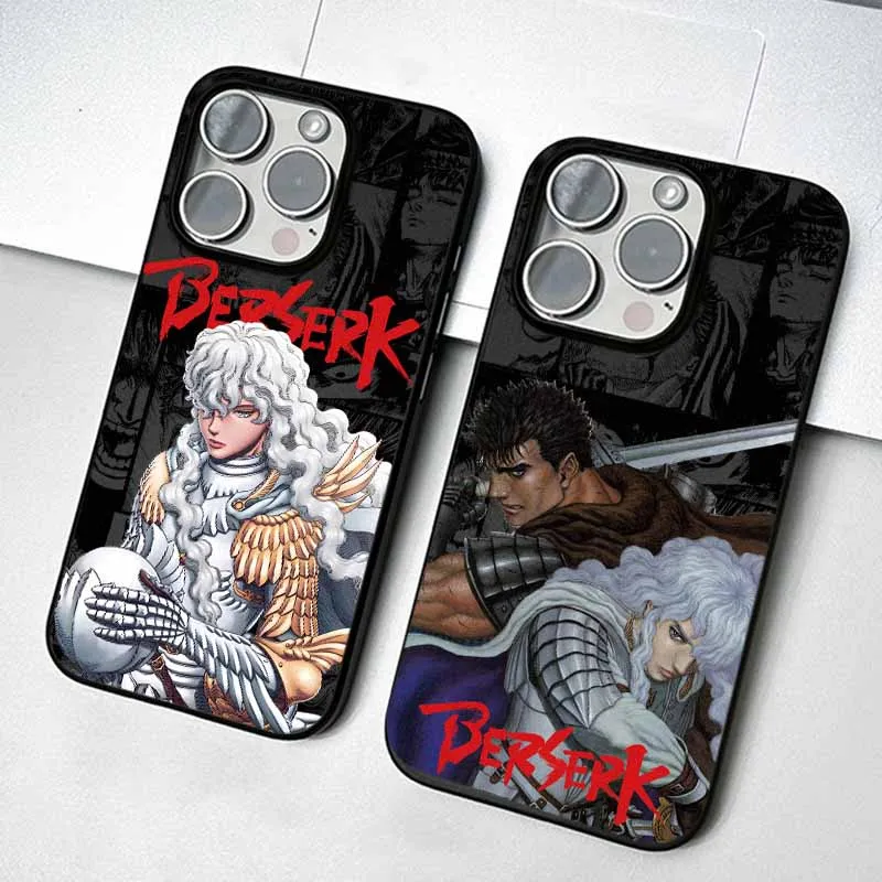 

Berserk Anime Cute For iPhone 16 15 14 13 12 11 mini XS Max 8 7 Pro Max Plus Frosted Large Holes Soft Phone Case