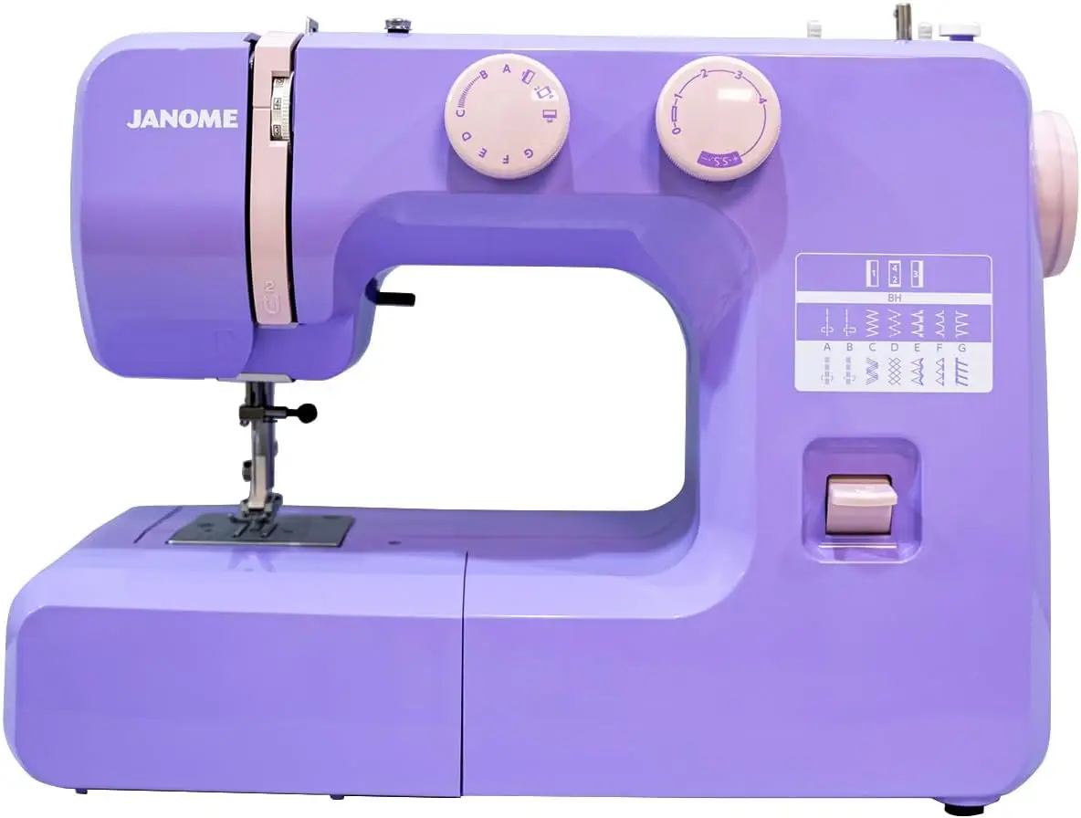

Easy-to-Use Sewing Machine with 15 Built-In Stitches, Free Arm, and Beginner Accessories