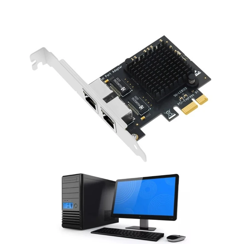 Placa Ethernet PCIE3.0X1 PCIExpress PCIE 2,5 Gbps 2500 Mbps RJ45