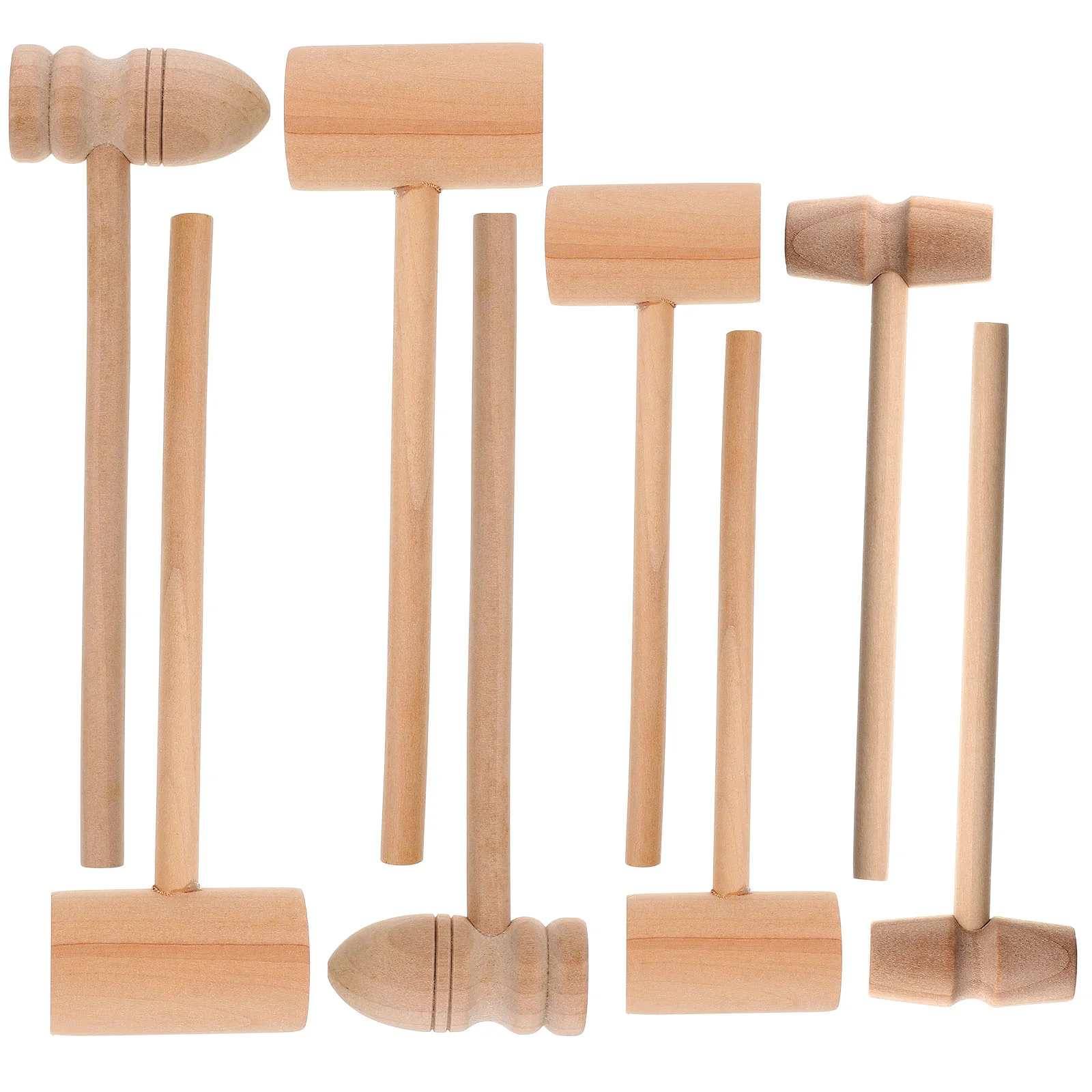 Mini Wooden Hammer Egg Easter Toy Meat Small Mallet Tool Work Household