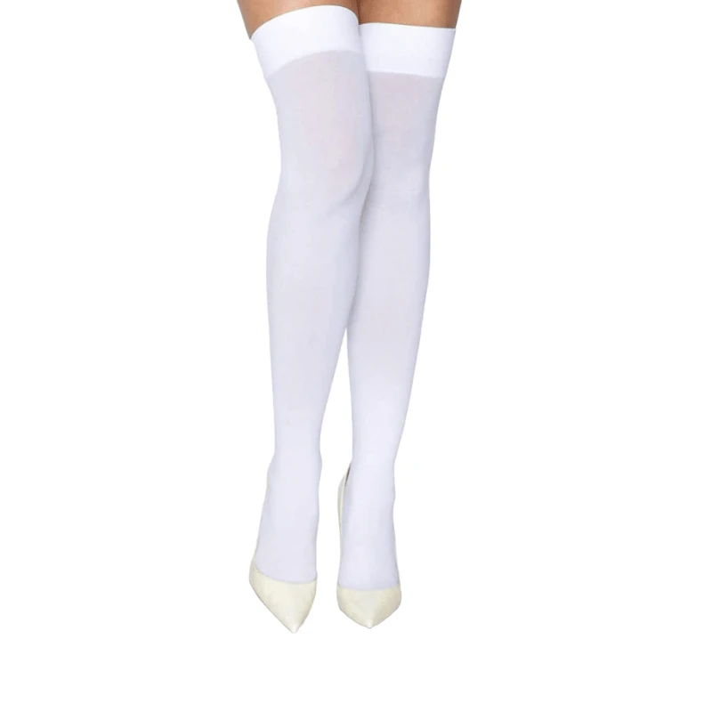 80D Solid Color Stockings for Women Clothing Erotic Lingerie Sweet Girl Velvet Warm Knee High Socks medias de mujer
