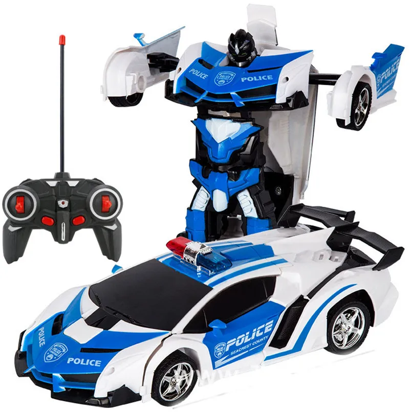 2 in 1 Electric RC Car Transformation Robots Children Boys Toys Outdoor Remote Control Sports Deformation Car Robots Model Gifts