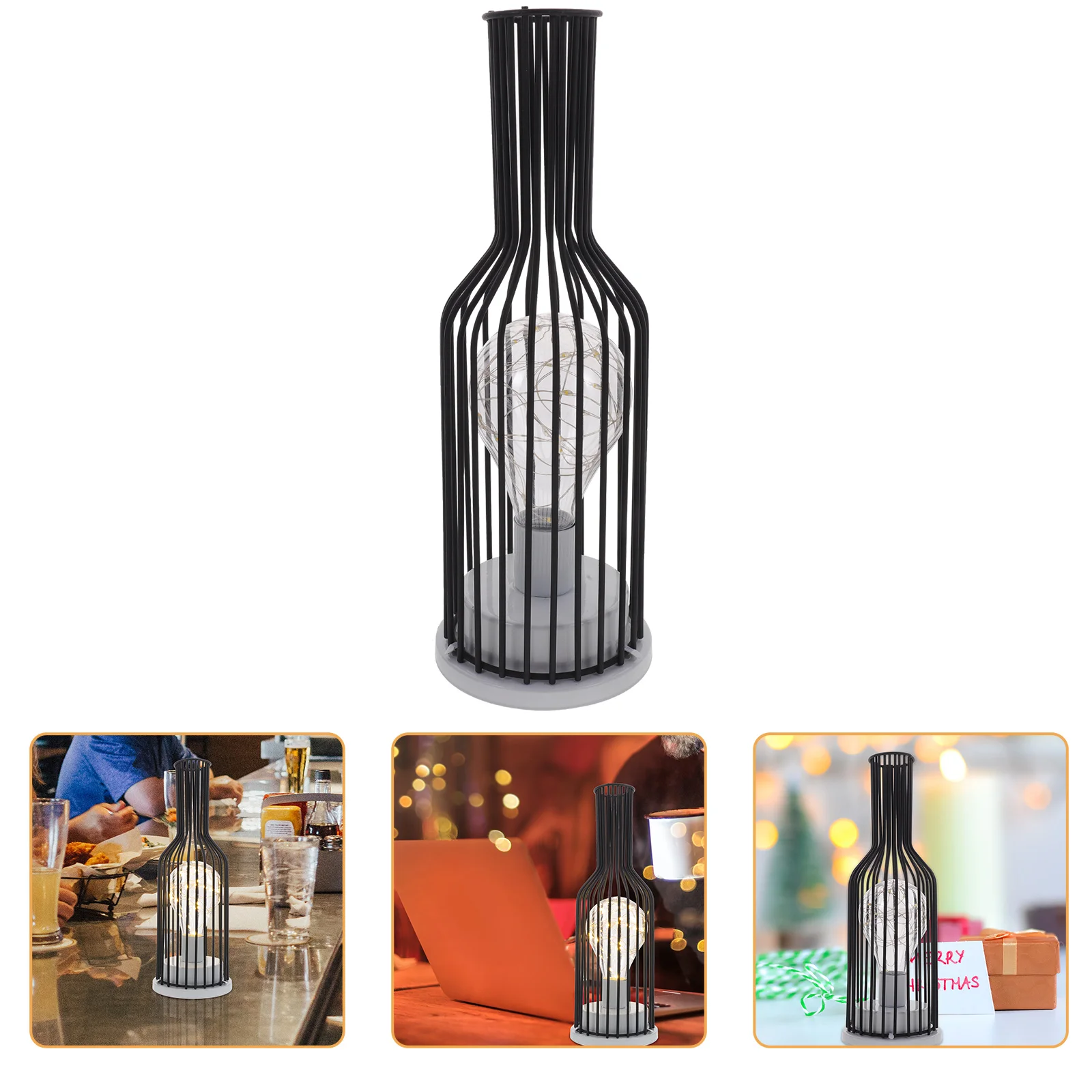 Wine Bottle Shape Night Light Operated Decorative Lamp for Living Room Reliable Stable Desktop Use Decorative Night Lamp