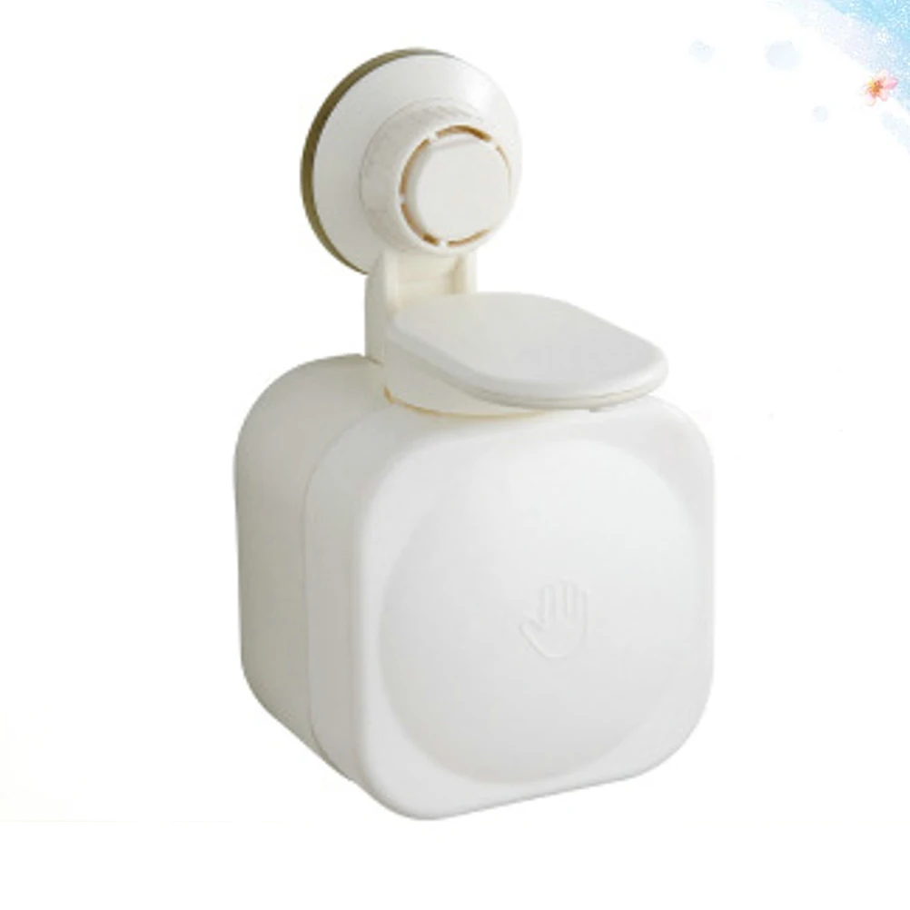 

Plastic Soap Dispenser Easy to Squeeze Manual Wall-mounted Install Liquid Shower