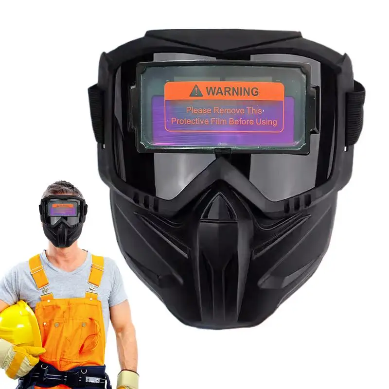 

Auto Darkening Welding Helmet Anti-Glare Welding Masque Auto Darkening Large View Anti-Fog Lightweight Headgear Face Shield