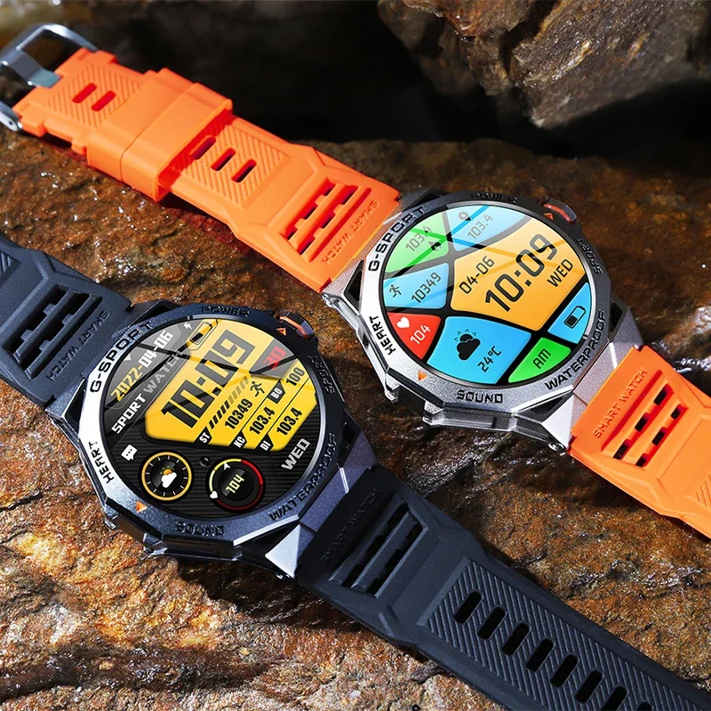 2025 New Men's Smart Watch 1.96-inch AMOLED Screen 466 * 466 HD 5.0 Bluetooth Call 400mAh Men's Sports and Fitness Smart Watch