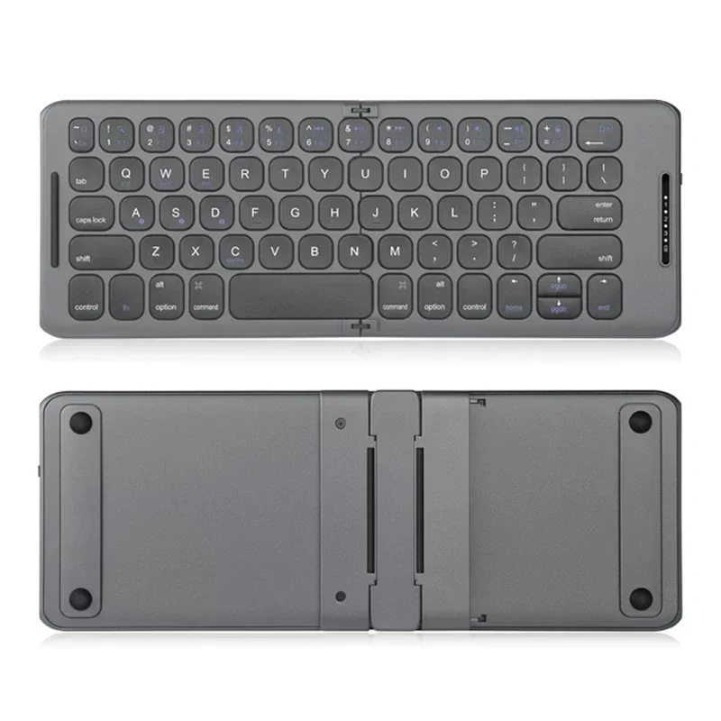 Foldable Bluetooth Keyboard USB Type C for Windows Android IOS for iPad Computer Tablet PC Phones Mice Key Board 3-Device Sync