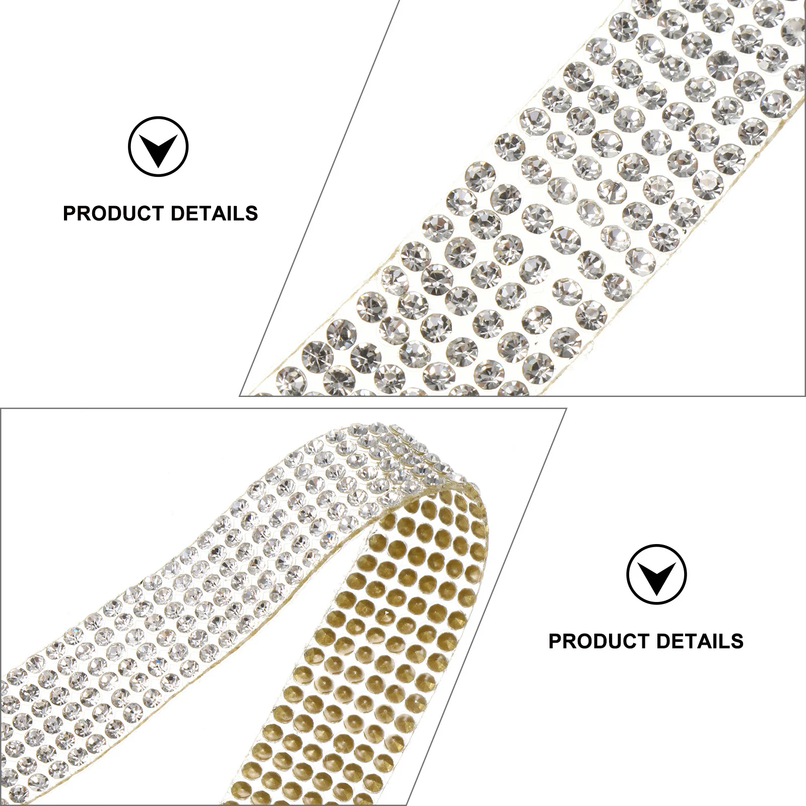 1 لفة حجر الراين التفاف كريستال تألق الشريط لاصق سلسلة DIY بها بنفسك حفل زفاف الحجاب زي الديكور