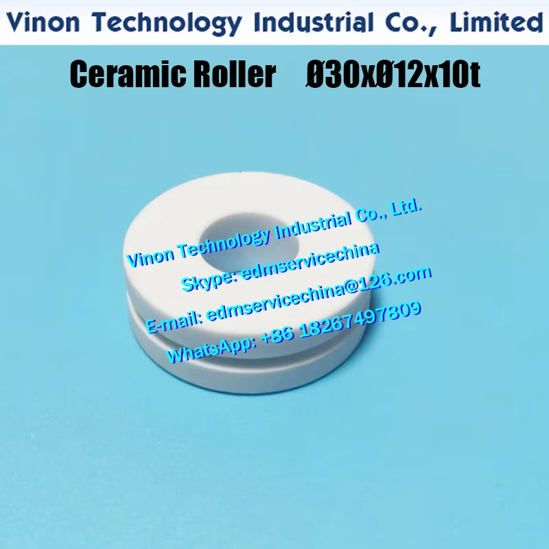 B403 Lower Ceramic Roller 632922000 D30x10mm for BROTHER HS-3100/HS-3600 Wire EDM Machine Wire Guide Roller Guide Pulley