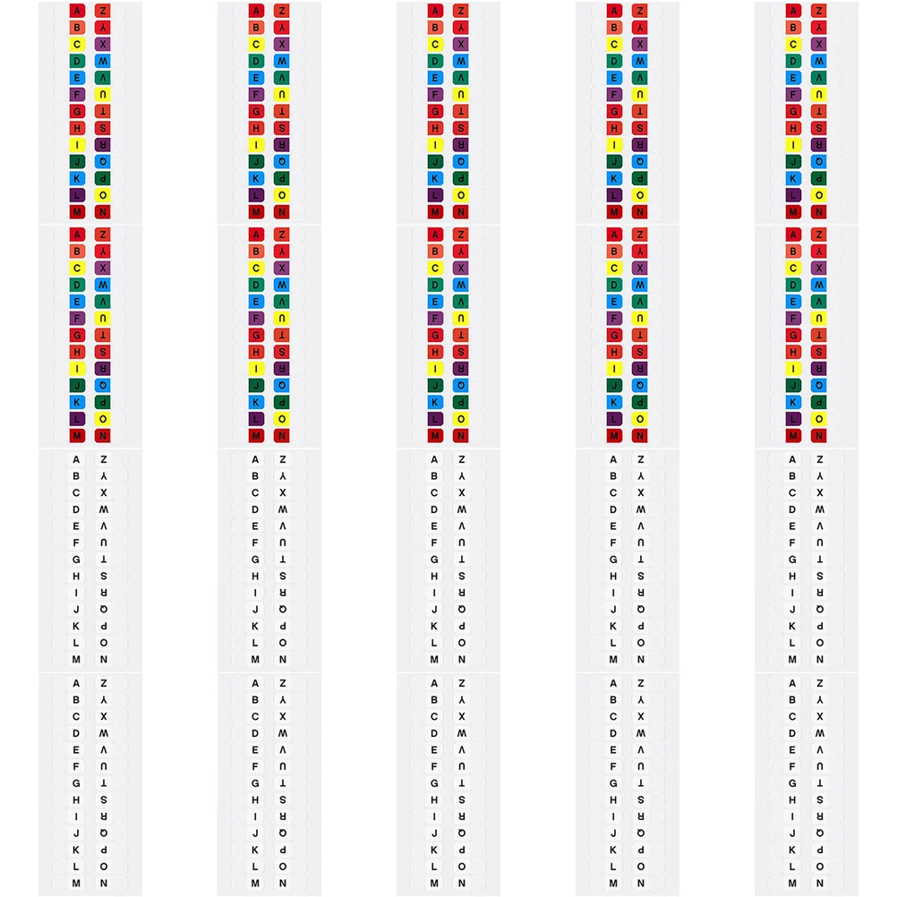 20 feuilles d'index de l'alphabet, petites onglets collants colorés, bloc-notes, marqueurs de Page, Guides de fichiers, drapeaux de livres, onglets collants pour annotation de Notes