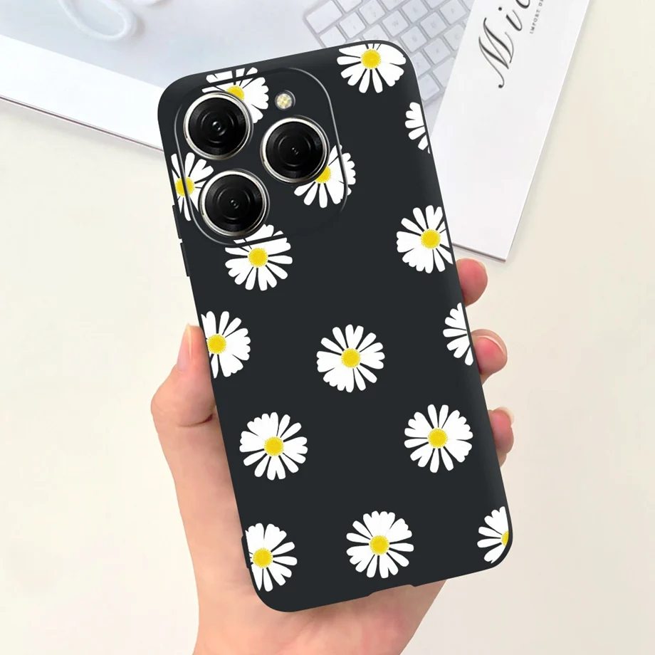 For Tecno Spark 20 Pro Case Daisy Cactus Flower Phone Cover Soft Matte Camera Protection Case For Spark20 Pro 6.78