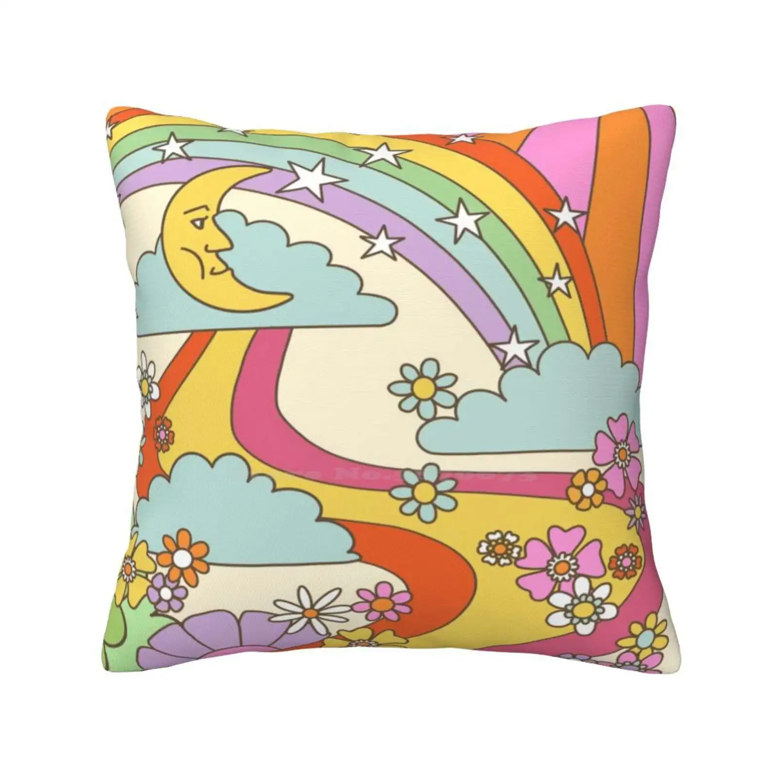 

Ретро-наволочка в стиле «хиппи», с принтом бохо, Забавный милый Декор, квадратная наволочка в стиле «Ретро», «хиппи», «лекарства», «лекарства», «60S 70S»