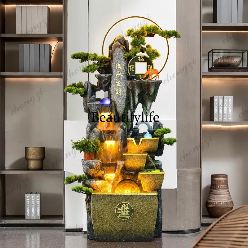 Flowing water makes money rockery floor ornament circulation water feature fountain living room lucky opening gift