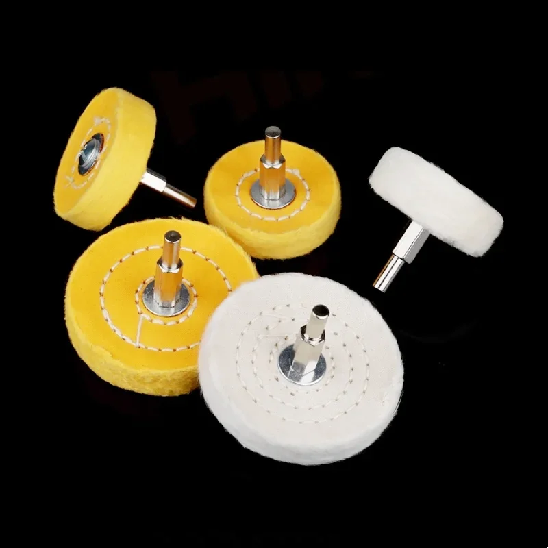 Polishing Wheel 3mm Shank T Type Cloth Buffing Wheel Stainless Steel/wood/ceramic Polish Pad for Grinder Power Tool Accessories
