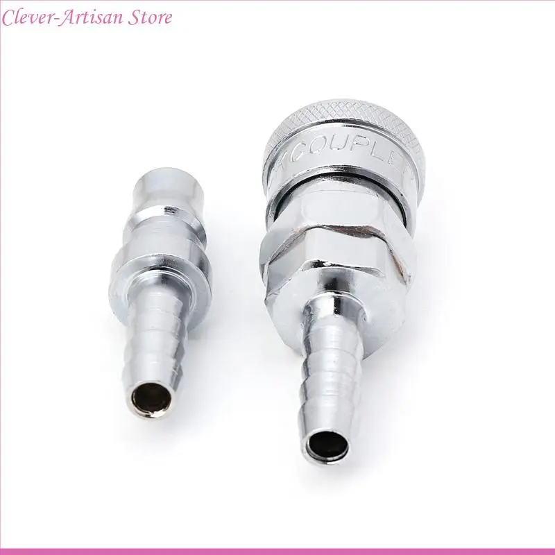 E06B 2 PCS 8mm Pneumatic Air Line Hose Rilis Cepat Kopler Konektor Kompresor