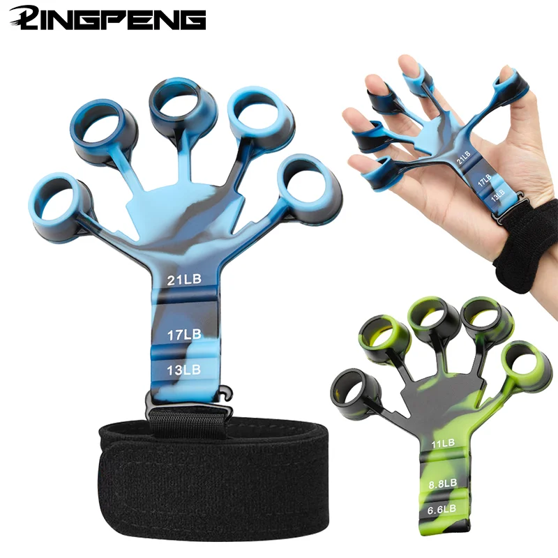 Finger Gripper Finger Exerciser Guitar Finger Exerciser 6 Resistant Levels Recovery Physical Tools Hand Strengthener For Patient