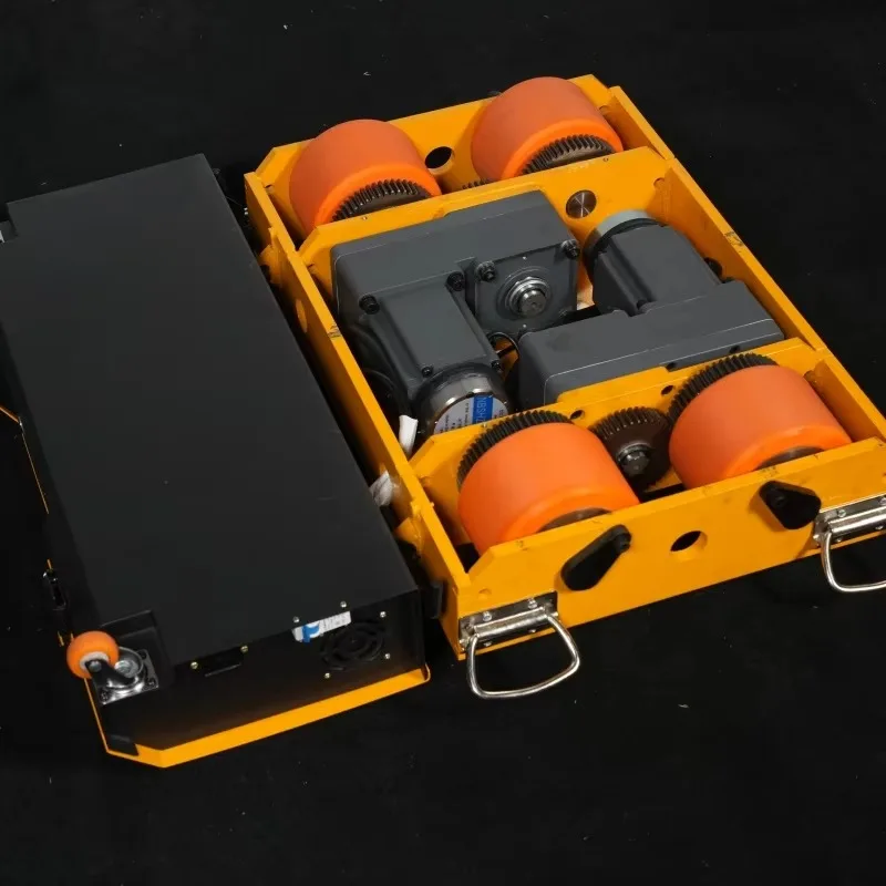 Industrial Heavy Forklift Skates Rollers Moving Cargo Heavy Object Shifting Transporter 30 Ton Electric Tank Trolley for Italy