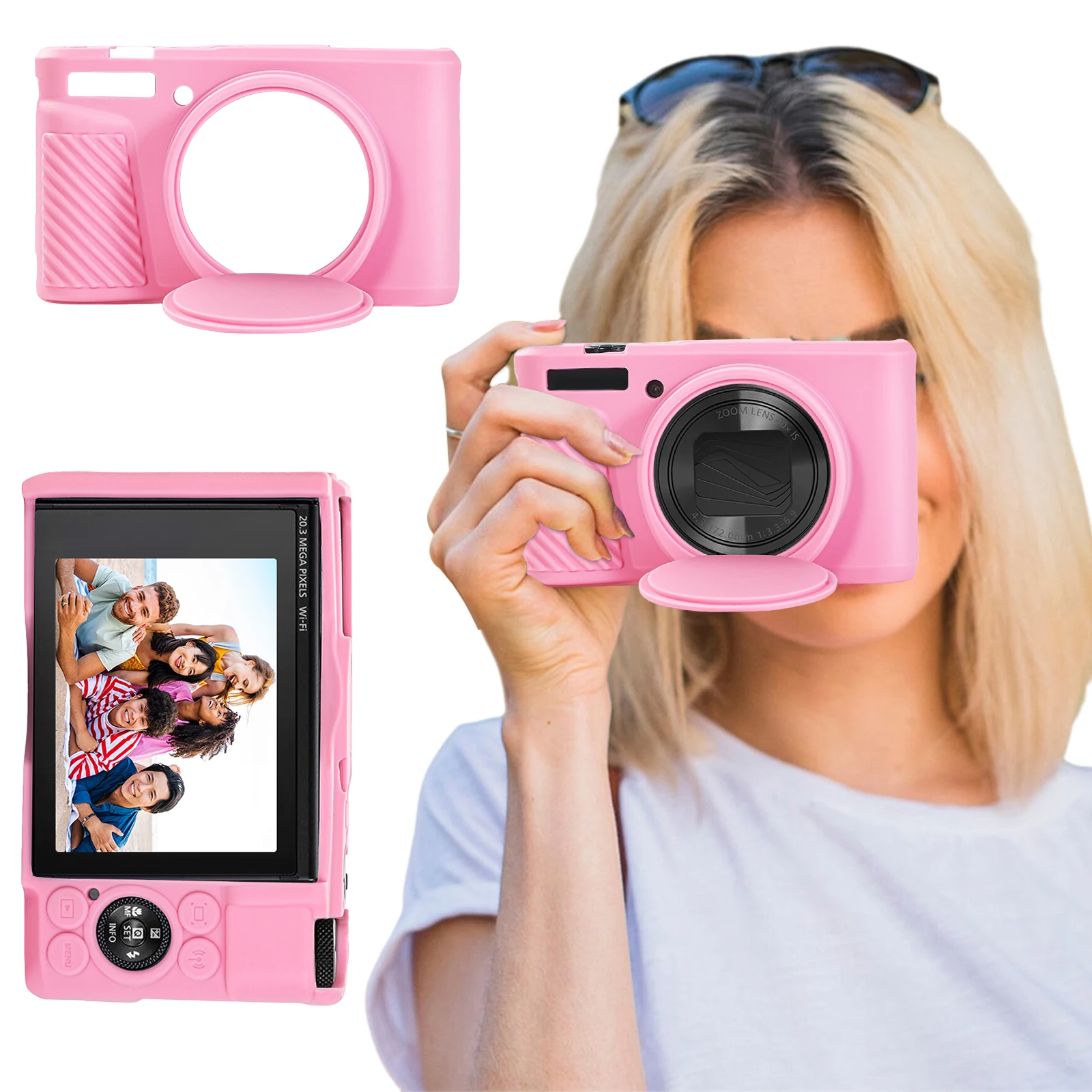 for Canon PowerShot SX740 HS/SX730 HS Soft Silicone Case With Len Protector Rubber Camera Bag Skin Anti-Scratch Slim Fit
