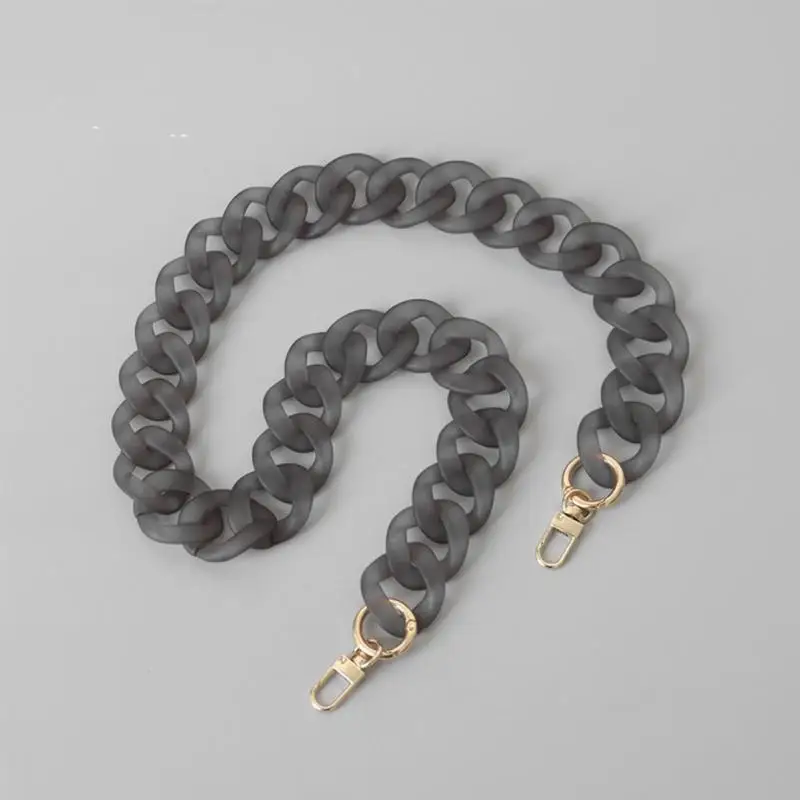 

D46D Fashion Woman Handbag Accessory Parts DIY Resin Bag Chain Frosted Strap Shoulder Clutch Bag Purse Detachable Replacement