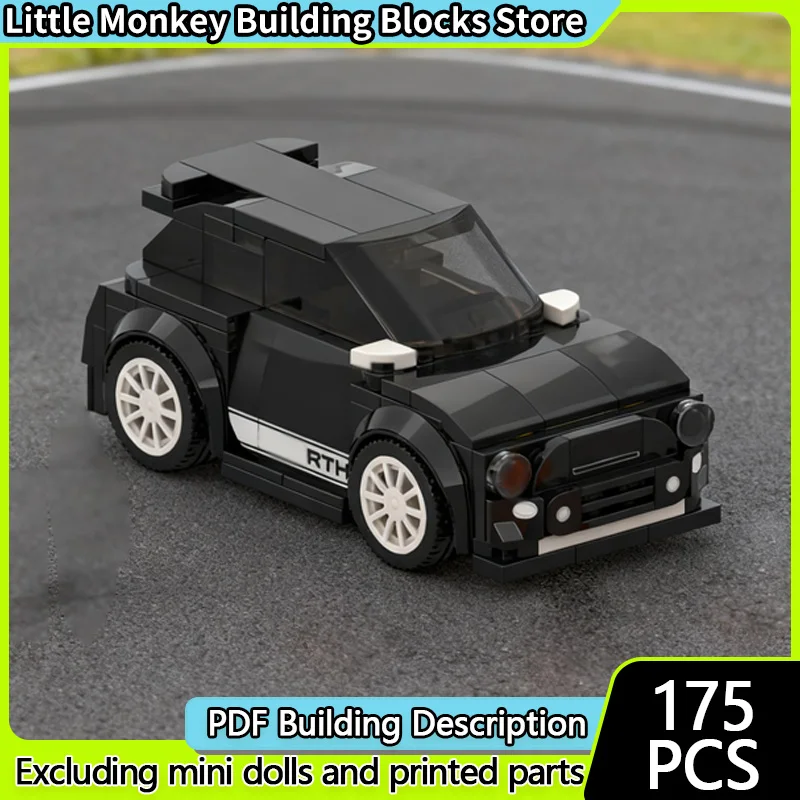 Speed Racing Car Model MOC Building Bricks 595C High-Performance Compact Car Modular Technology Children Holiday Gifts Toys Suit