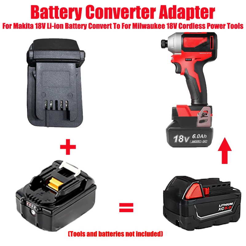 For Makita 18V Li-ion Batteries Battery Adapter Compatible with For Milwaukee/Bosch 18V Li-ion Battery Cordless Power Tool Drill