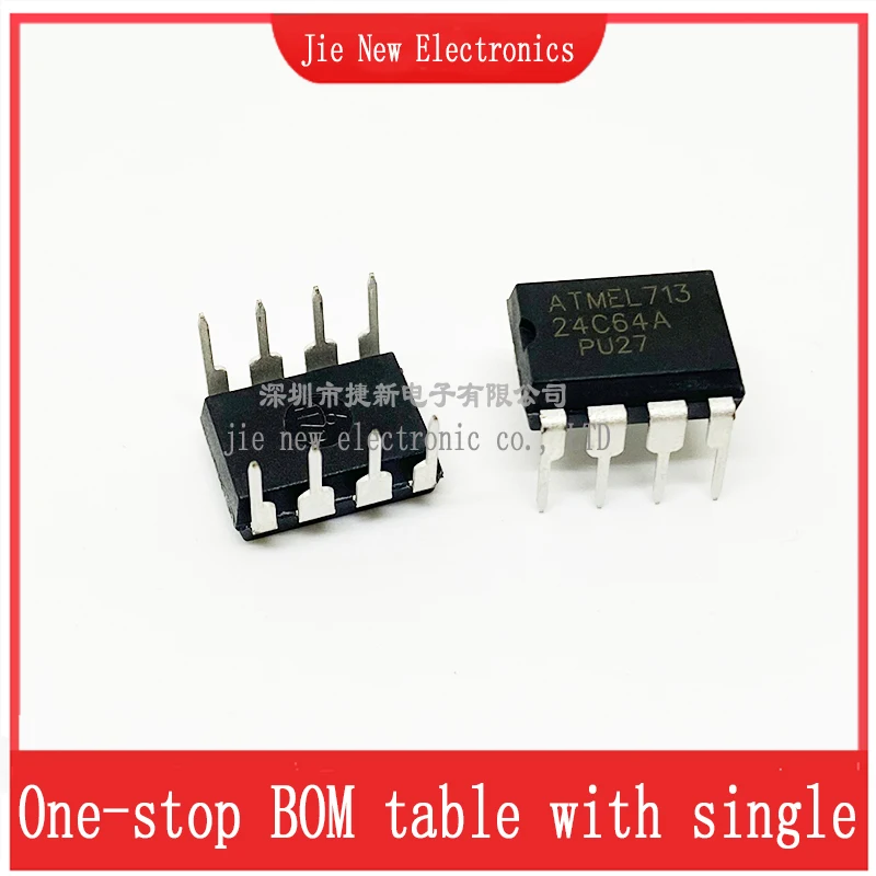 10PCS AT24C64A-10PU-2.7 DIP-8 Integrated circuit new original spot supply