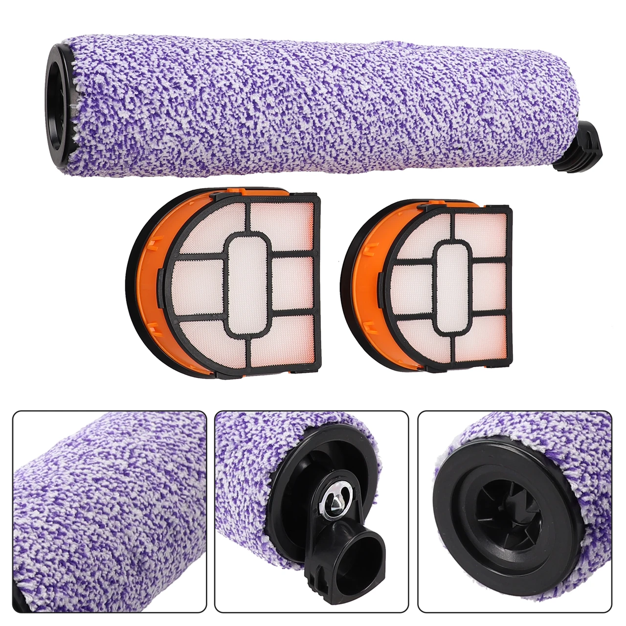 2pcs Filters Brush Roll For Shark 3-in-1 Multi-Vacuum Cleaner Mop Self-cleaning System Household Cleaning Tool