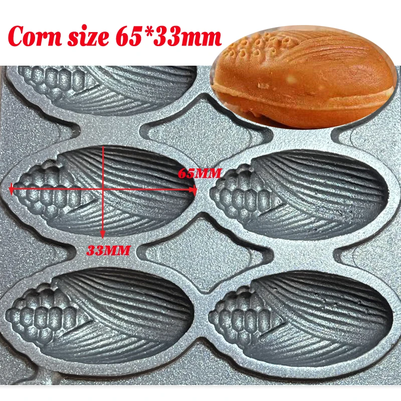 Electric Mini 12Pcs Corn Shape Waffle Making Machine Commercial Waffle Maker 1800W