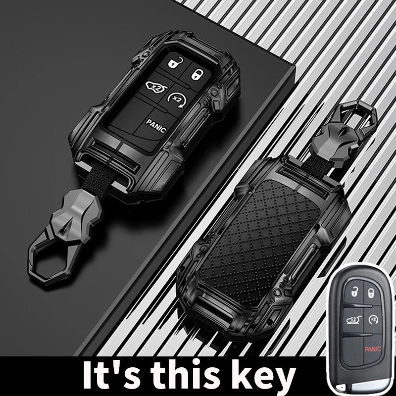 

Чехол для смарт-ключа с 5 кнопками для Jeep Renegade, Grand Cherokee, Dodge Journey, Charger, Chrysler 200, 300, 300C (корпус брелока)