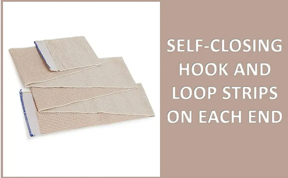 2er-Pack elastische Bandage, Kompressionswickel für Beine, Knöchel, Knie, Bauch, Körper, Lymphödemwickel für Beine, latexfrei – Detail 1