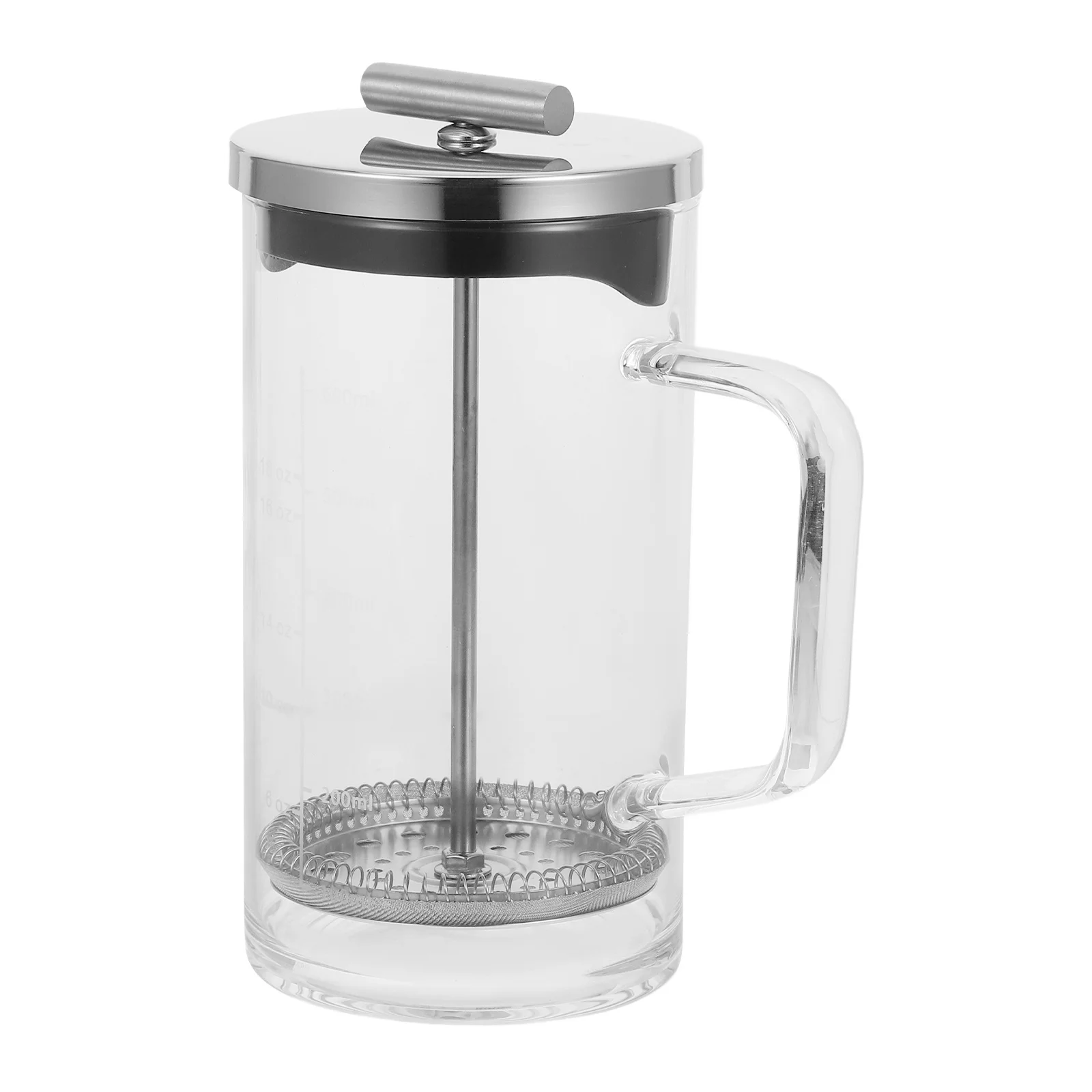

1Pcs Coffee Pot Transparent Manual Coffee Press Household Coffeepot Large Capacity Filter Tea Kettle