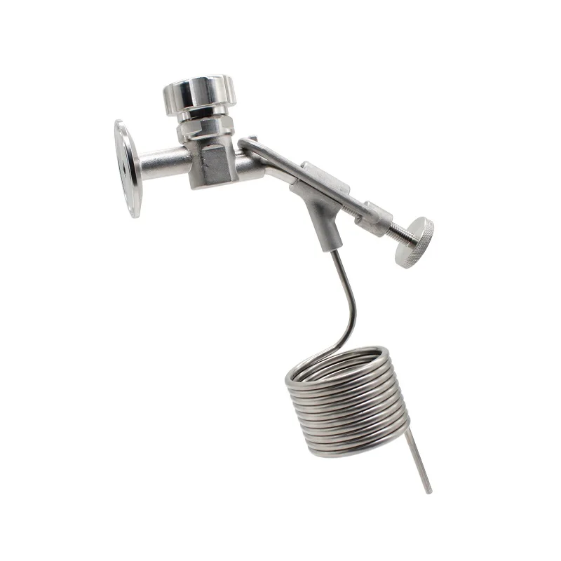 SS304 stainless steel 1.5INCH  tri clamp sampling valve with defoamer device sanitary grade beer sampling valve with handwheel