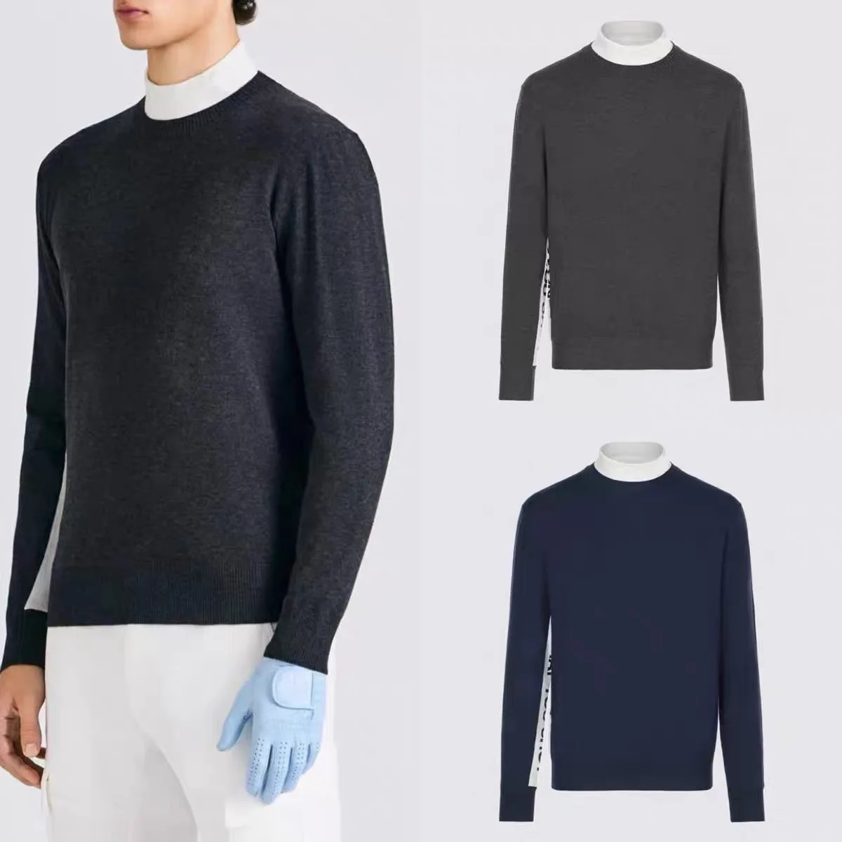Men golf clothing 2026 autumn and winter outdoor sports golf sweater man casual  thick warm long-sleeved golf pullover