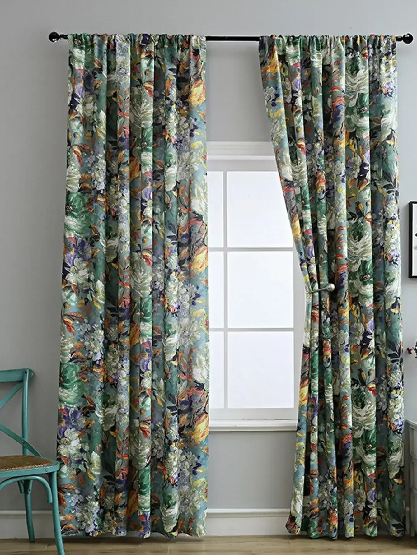 New Arrivals Modern American Pastoral Tropical Rainforest Living Room Curtains 1PC Curtains for Bedroom Minimalist European