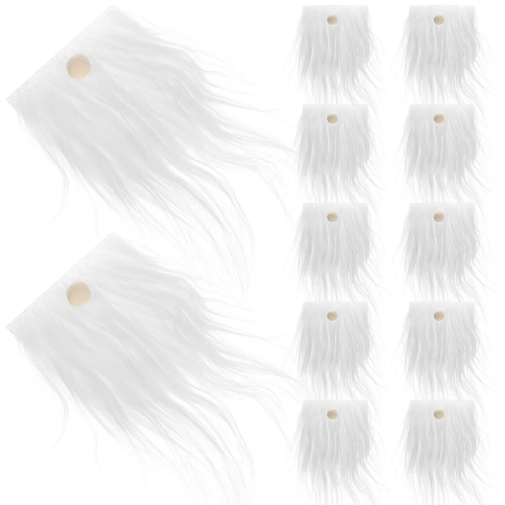 

24 Sets Dwarf Beard Faux Gnome Gnomes DIY Material Beards for Crafting Nose and Fabric Making Kit Mini