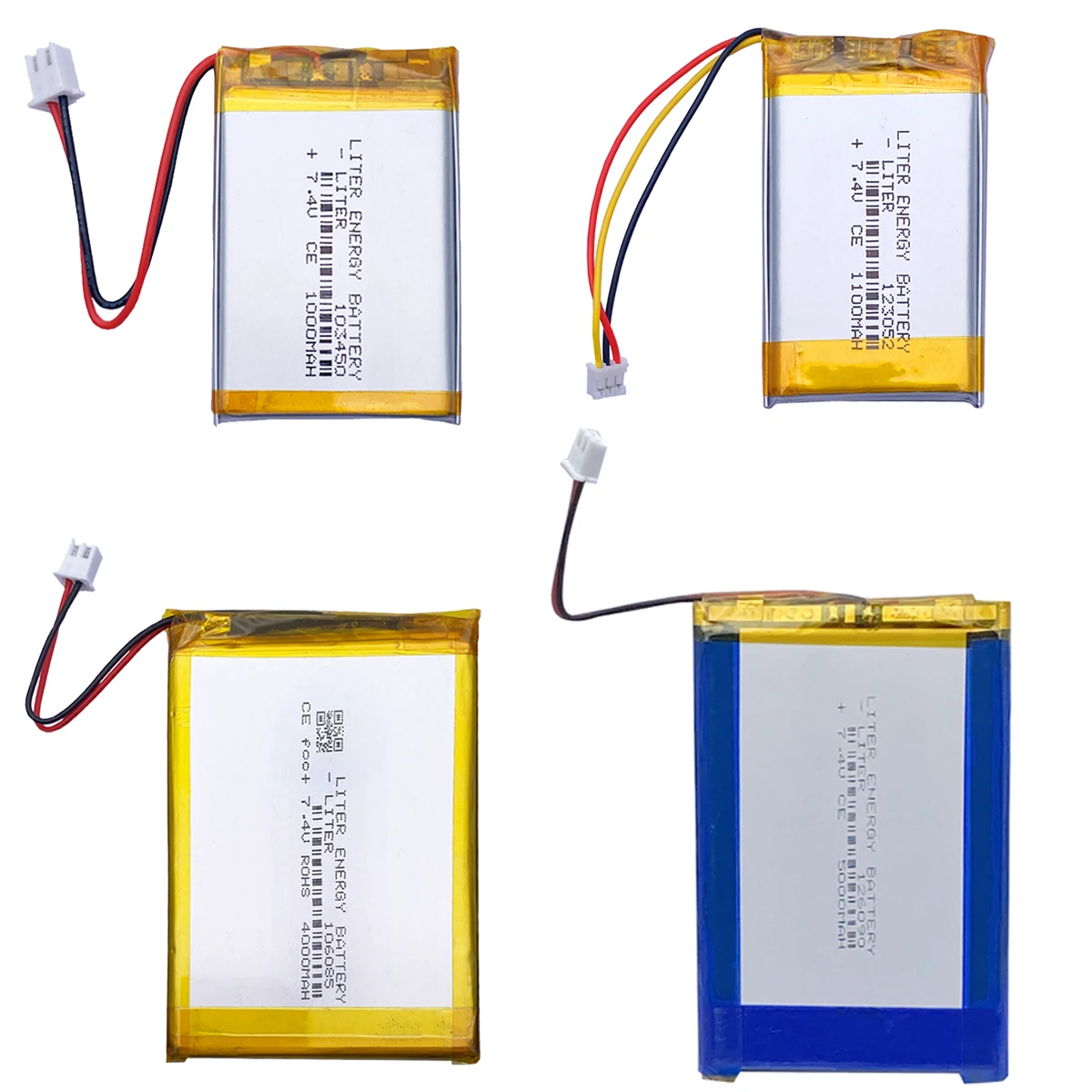 7.4V Rechargeable Polymer Lithium Battery for PS4, Cameras, GPS, Bluetooth Speakers