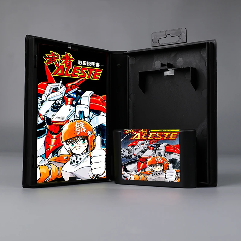 MUSHA -Metallic Uniframe Super Hybrid Armor JAP cover 16bit MD game card with box with manual for Sega Genesis Megadrive console