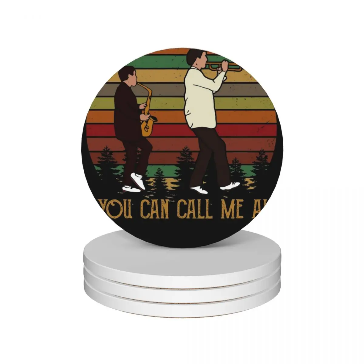 

You Can Call Me Al Paul Simon Vintage Version Ceramic Coasters (Set of 4) Cup for tea cute kitchen personalize Coasters