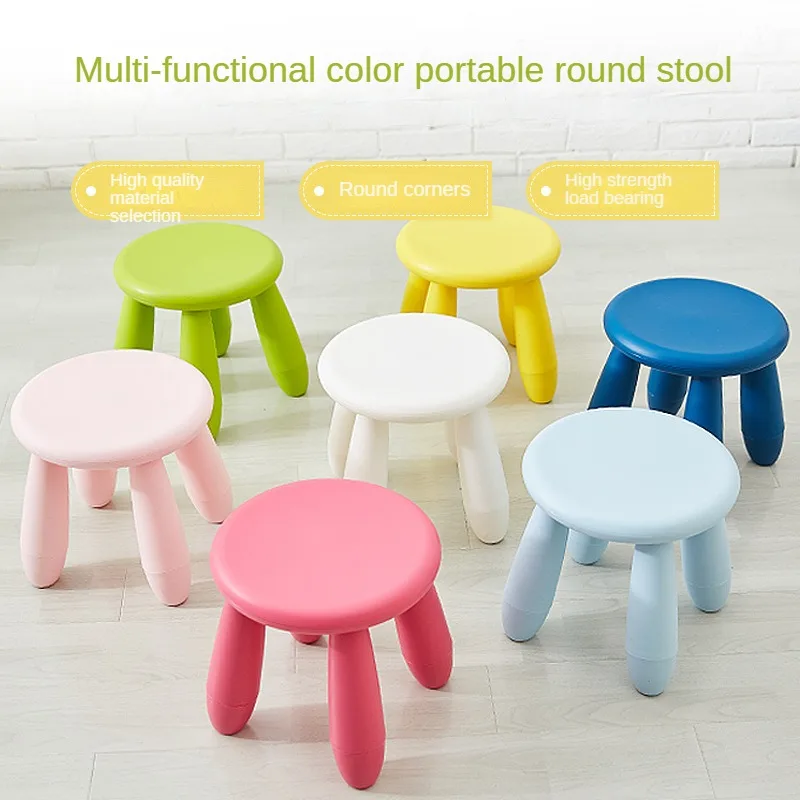

Customizable Colorful Kids Stool, Round Plastic Children Chair for Kindergarten, Nursery and Home kids chair