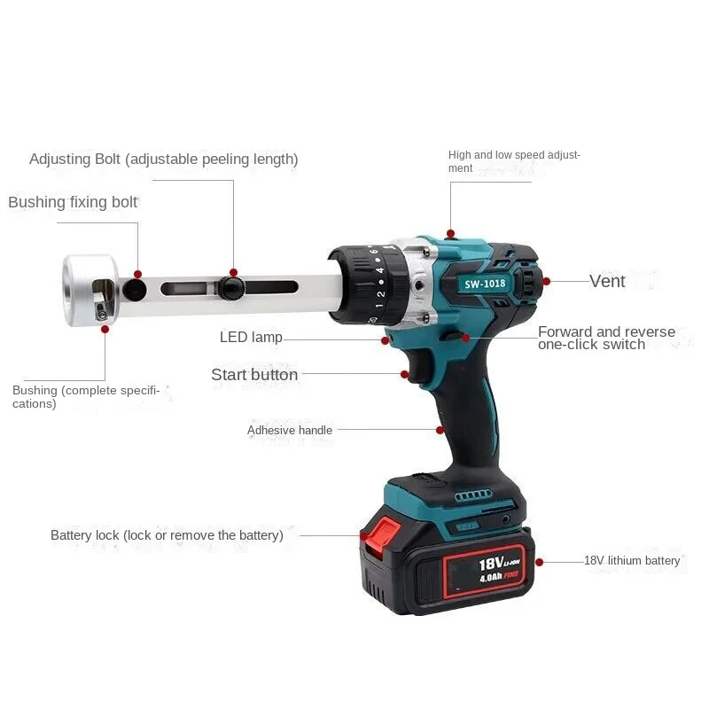 1217 Promotion 18V Portable Rechargeable Electric Wire Stripper Small Cable Stripper Sw-1018 Wire Quick Peeler el 96