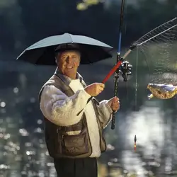 Outdoor Portable Umbrella Hat Sunscreen Waterproof Fishing Umbrella Universal Headwear Hats Sun Camping Beach Foldable Hats