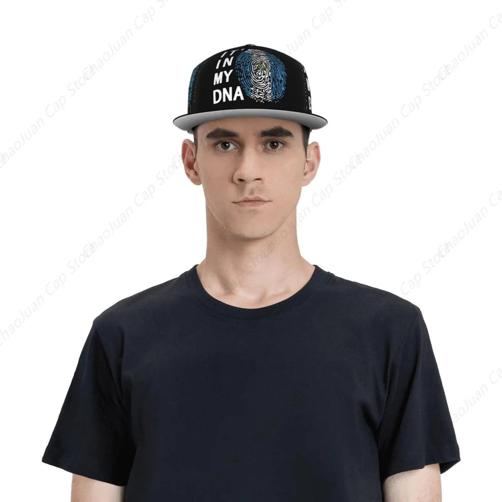 انها في بلدي DNA غواتيمالا شقة بيل حافة قبعة بيسبول كول الهيب هوب قبعة سائق الشاحنة الرجال النساء قبعات البيسبول قابل للتعديل
