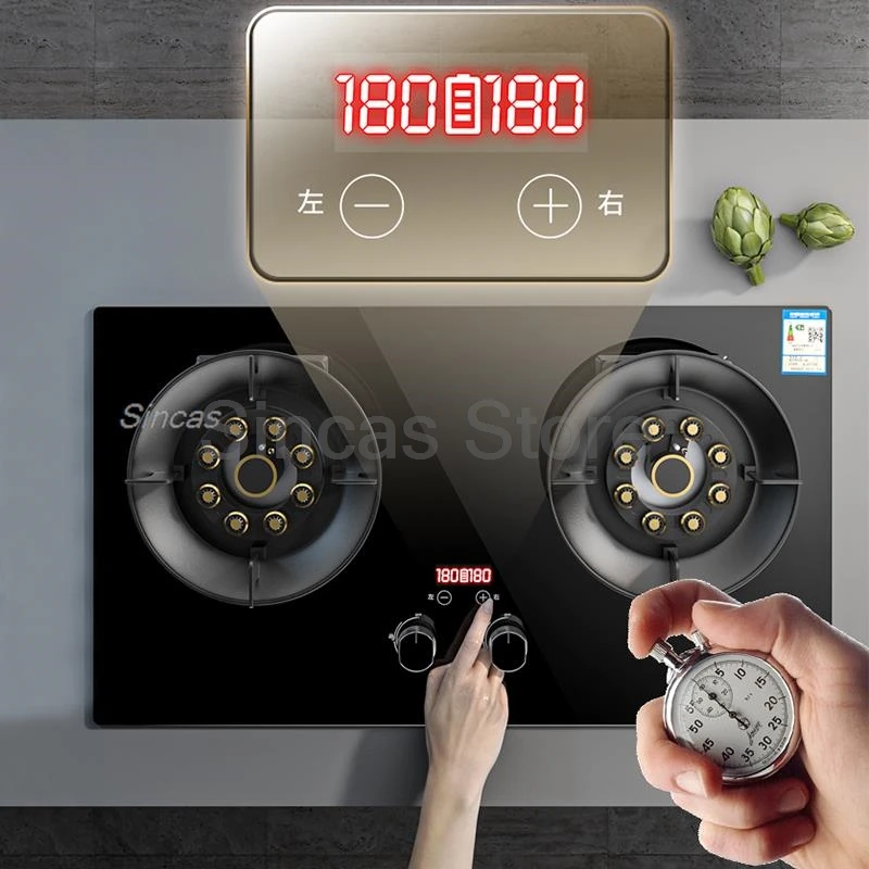 Cuisinière à gaz à deux brûleurs cuisinière à gaz de cuisine à feu féroce de bureau cuisinière à gaz double cuisinière à gaz naturel/GLP intégrée cuisinière à gaz à double usage