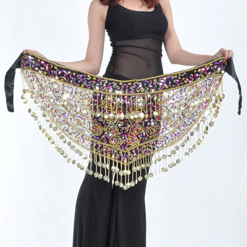 Belly Dance Clothing Belt Tassel Sequin Ethnic Style Personalized Waist Chain Suitable for Women's Belly Dance Stage Dancing