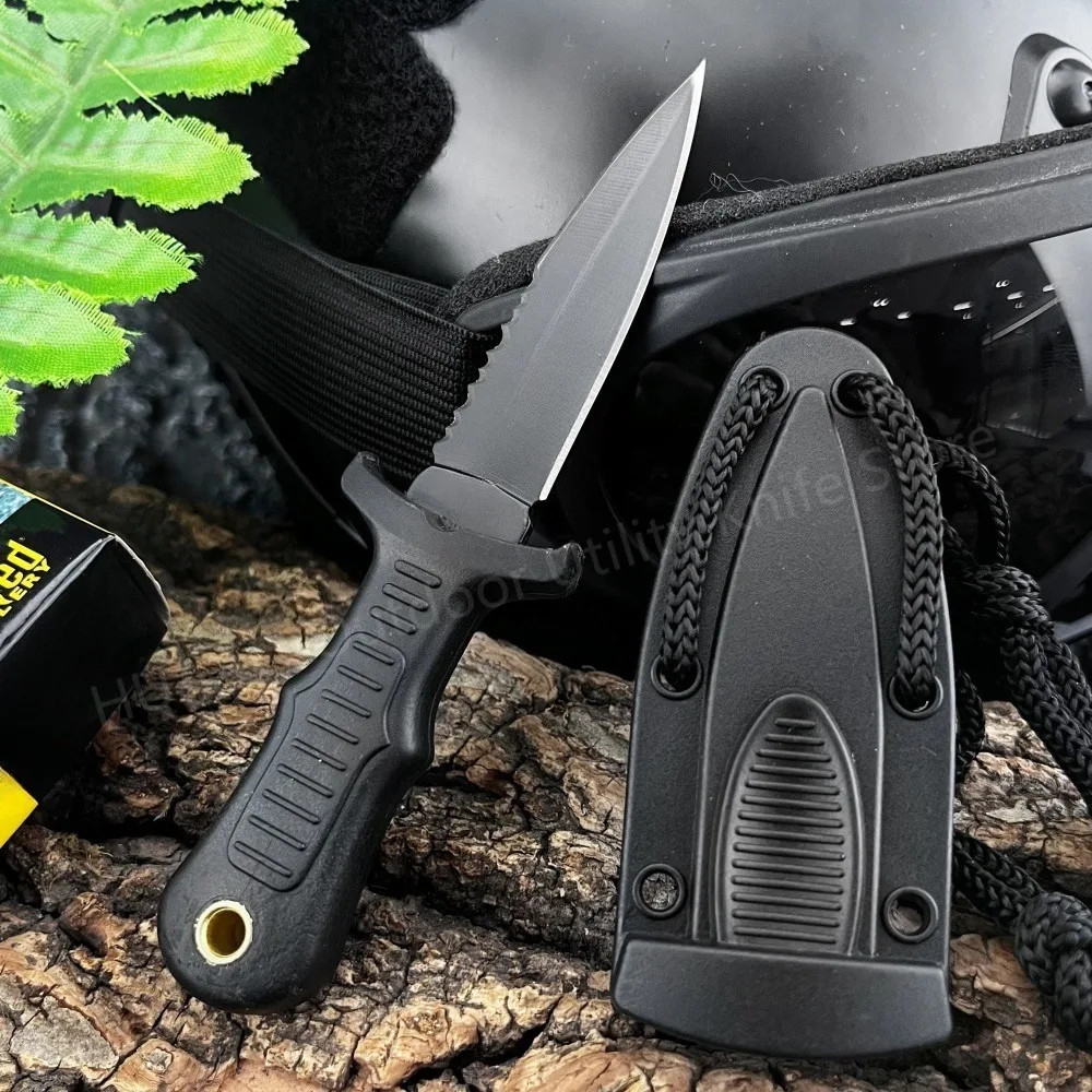 Best-Selling Mini Neck-Strap Keychain Fixed-Blade Knife (with Sheath), 440C Blade, Portable Outdoor Adventure Cutting Tool